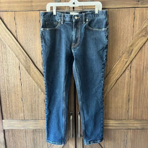 Everlane Men’s Organic Cotton Dark Wash Slim Fit Jean size 33x28